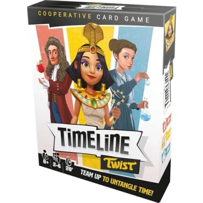 Bild av Zygomatic Timeline Twist Kortspel Frågesportspel Strategispel Kooperativt spel Roligt familjespel för barn och vuxna Åldrar 8+ 2 till 6 spelare speltid