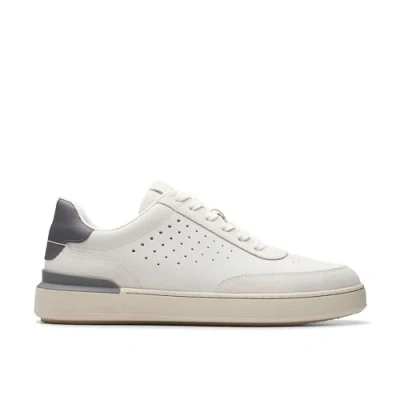 Bild av Clarks Courtlite Run, gymnastikskor för män, Vit nubuck, 39.5 EU