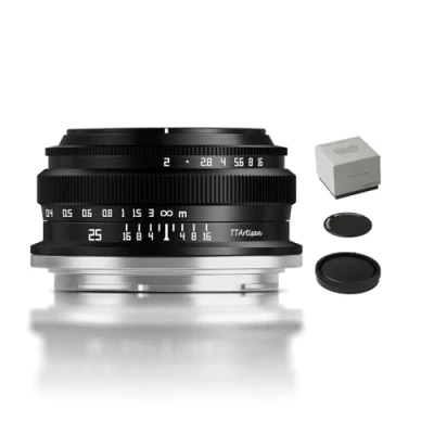 Bild av TTArtisan APS C 25 mm F2 metallbodied lins kompatibel med Nikon Z montering svart