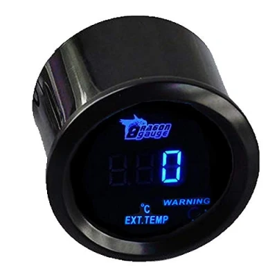 Bild av Mintice Universell bil 2 tum 52 mm digital blå LED ljusdisplay avgasmätare mätare EGT EXT mätsensor
