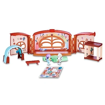 Bild av BLUEY Skolleksset, College of the Kids Cartoon Series, 2 Chloe figurer, 9 delad transformerbar lekset med dekorativa tillbehör och sidor, 3 år, berömd (BLY40010)