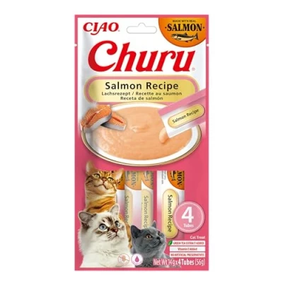 Bild av INABA CAT CHURU SALMON RECPIE przysmak dla kota 4x14g (56g)