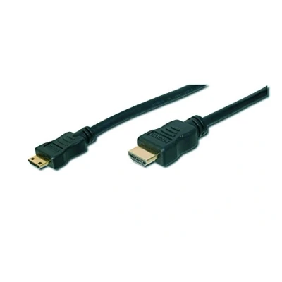 Bild av DIGITUS HDMI High Speed anslutningskabel, Typ C A St/St, 2.0m, Ultra HD 24p, guld, sv