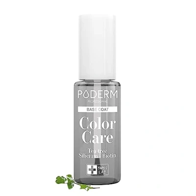 Bild av BASE COAT Skyddande Berikad med TEA TREE Ger långvarig färg Förebyggande och behandling av gulnade/skadade naglar Naturliga veganska ingredienser SWISS LAB