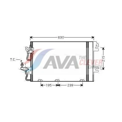 Bild av PRASCO OL5366D Condenseur De Clim avec déshydrateur 11,5 Aluminium 540 OPEL: Zafira B, Astra H 3/5 portes, GTC