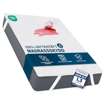 Bild av Utopia Bedding Vattentätt Madrasskydd, 4 Elastiska Hörn, Oeko Tex Certifierad, Andningsbar Madrassöverdrag (Vit, 90 x 200 cm)