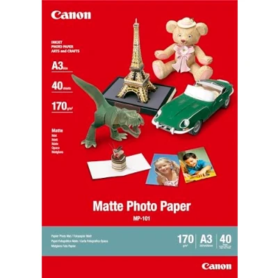 Bild av Canon Fotopapper MP 101 matt vit (DIN A3 40 ark) för bläckstråleskrivare PIXMA skrivare (170 g/kvm)