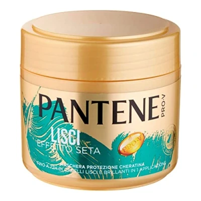 Bild av Pantene Pro V Hårmask, strukturerande, slät, silkeslen, keratinskydd, för rakt och glänsande hår upp till 72 timmar, 300 ml