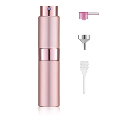 Bild av Toureal 8 ml parfymsprayflaska i aluminium, tom och påfyllningsbar, för män kvinnor, resor (rosa)