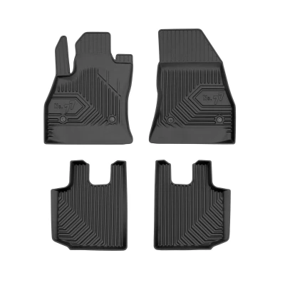 Bild av FROGUM No. 77 77409767 Ensemble de tapis sol Caoutchouc avant et arrière 4 noir Sur mesure FIAT: 500L