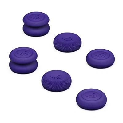 Bild av Skull &amp; Co. Skin, CQC and FPS Thumb Grip Set Joystick Cap Analog Stick for Nintendo Switch Pro Controller PS5 / PS4 Slim/Pro Galactic Purple, 3Pairs(6pcs)