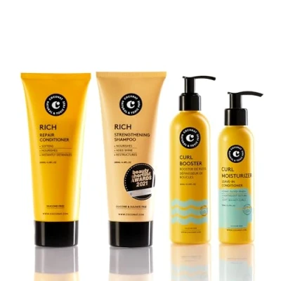 Bild av COCUNAT Curl Volume Routine Cleanses, Moisturises, Nourishes, Defines and Eliminates Frizz Silicone Sulphate Free Curly Method
