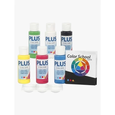 Bild av Plus Color Hobbyfärg Primärfärger