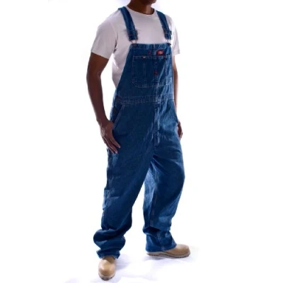 Bild av Dickies herr LatzPants Indigo haklapp overall, Sten tvättad, 34W / 34L
