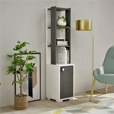 Bild av Bokhylla Anayurt 29,6x21,6 cm Vit/Antracit Hanah Home