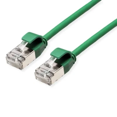 Bild av ROLINE U/FTP DataCenter patchkabel Kat.6A (klass EA), LSOH, smal, grön, 5 m