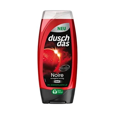 Bild av Duschdas 3 i 1 duschgel och schampo Noire duschbad med fräsch energi doftformel ger en uppfriskande start på dagen 6 x 225 ml