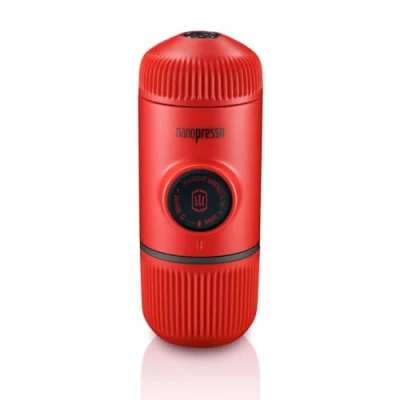 Bild av WACACO Nanopresso Kaffebryggare, Manuell Bärbar Espressomaskiner, 18 Bar Tryck Kaffemaskin, Uppgraderingsversion av Minipresso, Perfekt för Camping, Resor, Röd