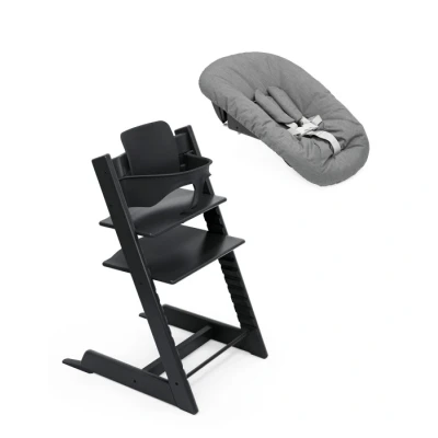 Bild av Stokke Tripp Trapp Matstol Bundle inkl. Newborn Set, Black/Anthracite