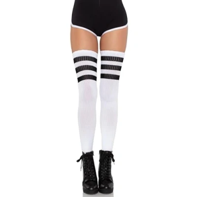 Bild av Leg Avenue 6905 Sheer cuban heel thigh high, Einheitsgröße, Grau, Cremefarben
