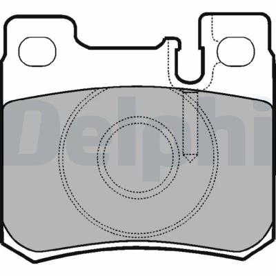 Bild av DELPHI LP947 Jeu de plaquettes frein préparé pour indicateur d&#039;usure avec tôle anti bruit sans accessoires MERCEDES BENZ: Classe C Berline