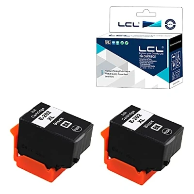 Bild av LCL Professionell version bläckpatron kompatibel 202 202XL C13T02G14010 (2 svart) ersättning för Epson Expression Premium XP 6000 6005 6100 6105 XP6000 XP6005 XP6100 XP6105 att