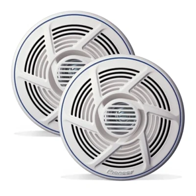 Bild av Pioneer TS MR1600 Marin grade dubbelkon utomhushögtalare (100 W), 16 cm, nominell ineffekt 25 W, vitt galler