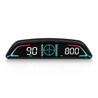 Bild av AMROOLOO Automatisk HUD Head up display, Mph och KM/H heads autohastighet, RPM, tid andra funktioner, digital speedometer bil