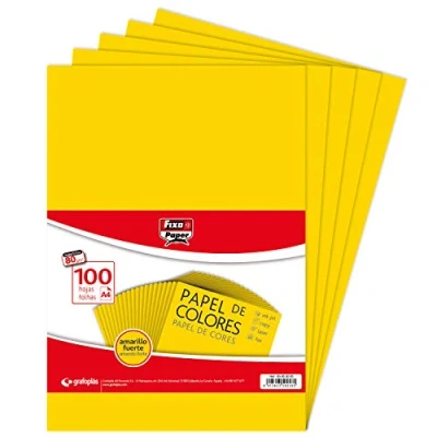 Bild av Fixo Paper 65009263 100 ark 80 g, papper, Intensiv gul, A4