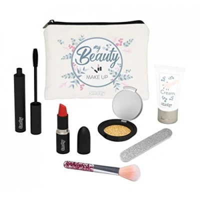 Bild av Smoby 7600320150 My Beauty Sminkset Innehåller Mascara, Ögonskugga, Borste, Glittrig Nagelfil och Handkräm, Låtsas Kosmetika, Från 3 år, 18x2x13 cm