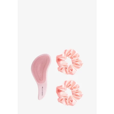 Bild av Brushworks Detangling Brush AND Scrunchie SET Hårset, Storlek: One Size, Pink &amp; white