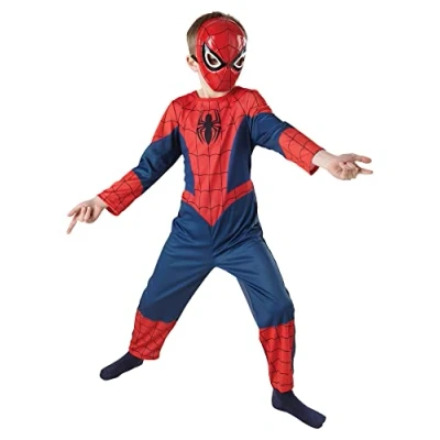 Bild av Rubie&#039;s officiella kostymtillbehör Spiderman mask, halvmask, formad, för barn, en storlek, röd halloween
