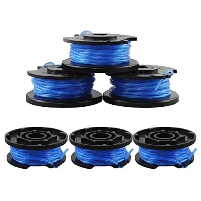 Bild av 6 stycken ersättningsspole för Ryobi grästrimmer med trimmerlock Heqishun reservspole kompatibel One AC14RL3A 18V 24V 40V ersättning trimmer trådspole set (Onhe trimmerlock))