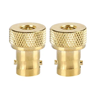 Bild av Kafuty 2 st BNC hona till SMA hankontakt guld RF adapter, för antenner, koaxialkablar, trådlösa LAN enheter etc.