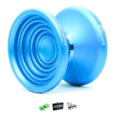 Bild av YoyoFactory BULLSEYE Yo BLUE (Metal Yoyo Great For DNA Tricks, String, Ball Bearing &amp; Instructions Included)