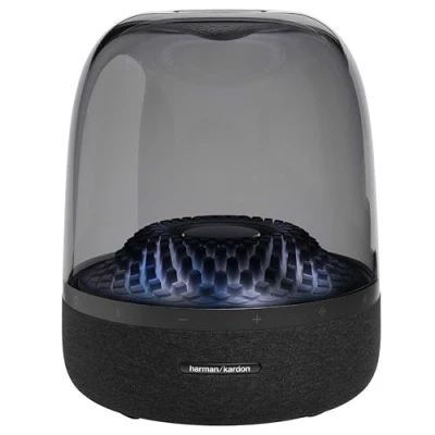 Bild av Harman Kardon Aura Bärbar Bluetooth högtalare med 360 graders surround ljud och bakgrundsbelysning, i svart