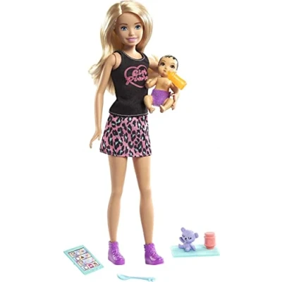 Bild av Barbie GRP13 Skipper Babysitters Inc, set med docka, Blont Hår, Bebisdocka och Tillbehör, för Barn mellan 3 7 år