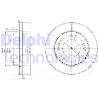 Bild av Bromsskiva DELPHI BG3226