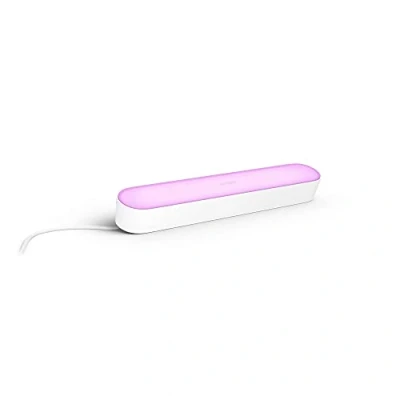 Bild av Philips Hue Play Light Bar vit singelpack, med strömkontakt: bordslampa, LED modul, White and Color, Zigbee, Sync, trådlös, kompatibel Amazon Alexa, Google Home Assistant och Siri