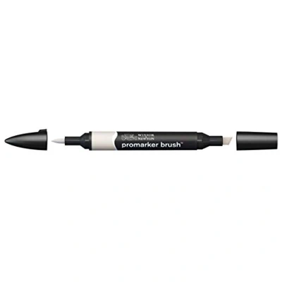 Bild av Winsor &amp; Newton 0204134 penselmärkpennor (för ritningar, kalligrafi, design och layouter, randfri ritning med kil penselspets) varm grå 1