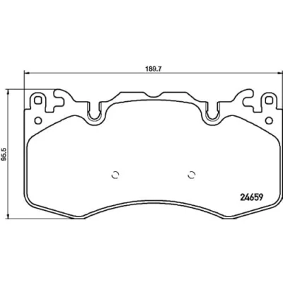 Bild av HELLA 8DB 355 016 151 Jeu de plaquettes frein non préparé pour indicateur d&#039;usure LAND ROVER: Range Rover Sport, 3, 4