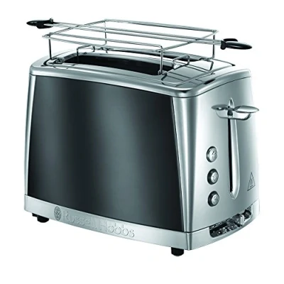 Bild av Russell Hobbs brödrost, 2 skivor, extra breda fack, uppvärmningsgaller, justerbar rostningsgrad, upptining och uppvärmningsfunktion, teknologi för snabbare rostning, 1550W, Luna 23221 56
