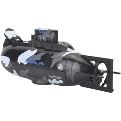 Bild av Submarine Toy, Mini Simulation Military Remote Control 6 Channel för barn över 8 år (svart)