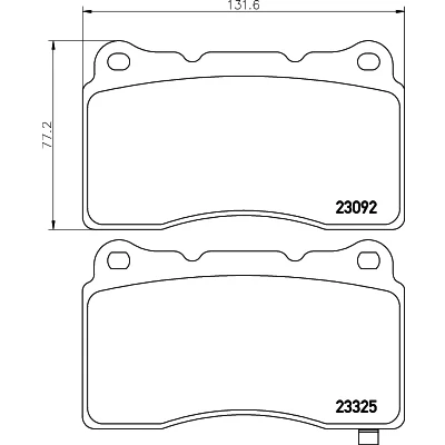 Bild av HELLA 8DB 355 006 601 Jeu de plaquettes frein avec indicateur d&#039;usure SUBARU: Impreza III 5 portes, II Berline, Break