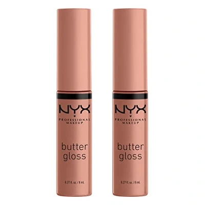 Bild av NYX Professional Makeup läppglans dubbelpack, med glänsande finish och icke klibbig formel, 2 x nr 14 madeleines