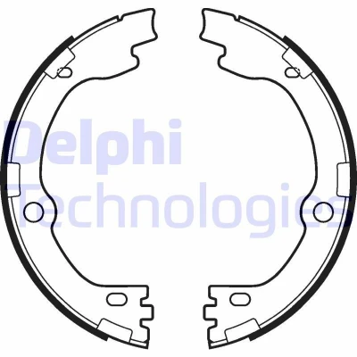 Bild av Bromsbackar, sats, parkeringsbroms DELPHI LS2119