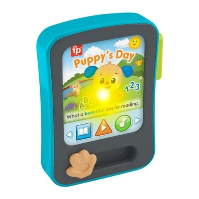Bild av Fisher Price Laugh &amp; Learn Doggy berättelseläsare för bebisar med musik och ljus, leksaker åldrarna 6 månader, flerspråkig version, JFJ88