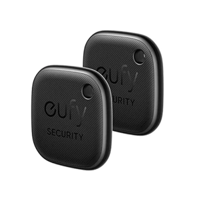 Bild av eufy Security Bluetooth artikellokaliserare 2 paket, nyckeldetektor, hörlurar och bagage spårare, telefondetektor, vattentät, fungerar med Apple Find My (endast iOS)