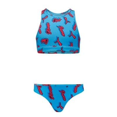 Bild av Puma SWIM Girls Printed Bikini SET för barn, Storlek: 116, Blue/orange