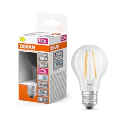 Bild av OSRAM Superstar dimbar LED lampa med särskilt hög färgåtergivning (CRI90), E27 bas, frostat glas ,Kallvitt (4000K), 470 Lumen, ersätter 40W belysningsmaterial dimbar, 1 Pack